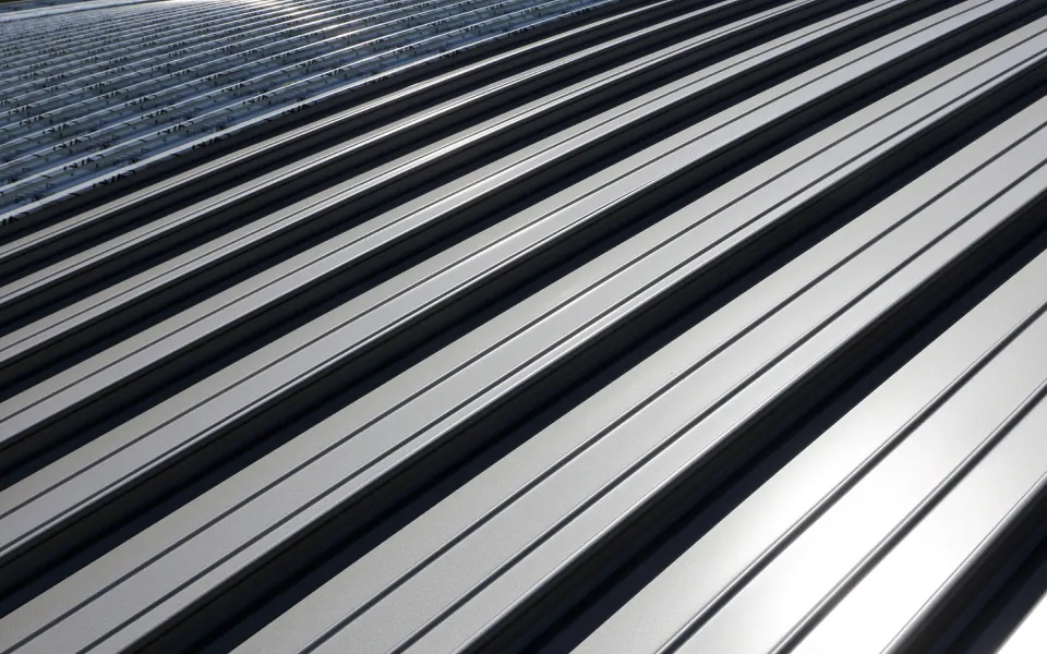 steel roof dark grey